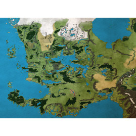 RPG Stoffmatte Faerûn Karte