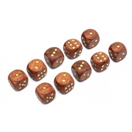 Set 10 Holz Würfel W6 RPG...