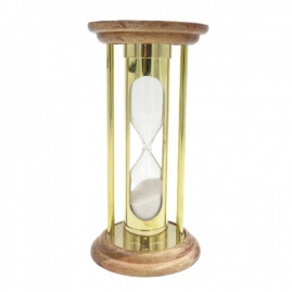 Sanduhr Messing Holz 5...