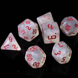 RPG Würfel Dunkel Rot Set 7...