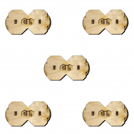 Set 5 Holz Lebenszähler Hex...