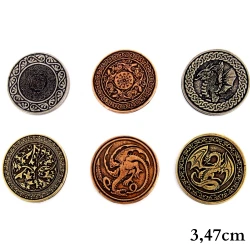 Drachen Metallmünzen (3,47 cm)