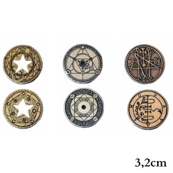 Magische Metallmünzen (3,2 cm)