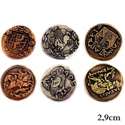 Antike Metallmünzen (2,9 cm)