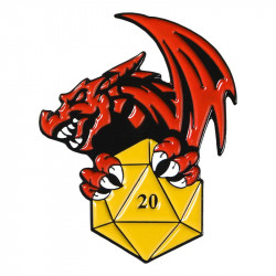 Metall RPG DND Anstecker -...