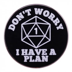 Metall RPG DND Anstecker -...