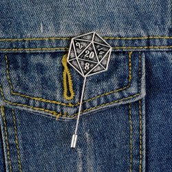 Metall RPG DND Anstecker -...