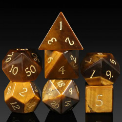 RPG Würfel Tigerauge Set 7...