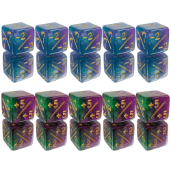 Set 10 Würfel W6 1,6 cm RPG...