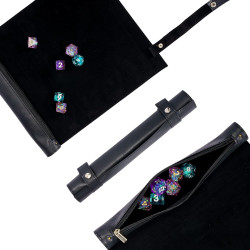 Leder Schwarze Rolle Dice...