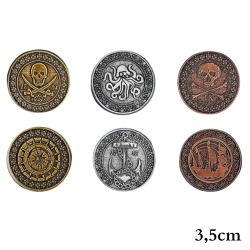 Piraten Metallmünzen (3,5 cm)