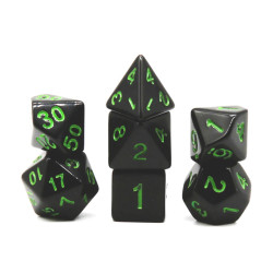 RPG Würfel Schwarz-Grünes...