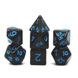 RPG Würfel Schwarz-Blau Set...