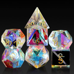 RPG Würfel Buntglas Set 7...