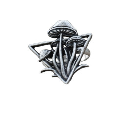 Silberner Ring Pilze RPG LARP