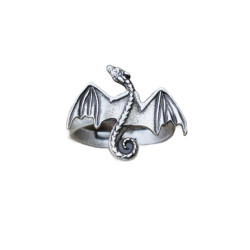 Silberner Ring Drachen...