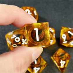 RPG Würfel Bernstein Drache...
