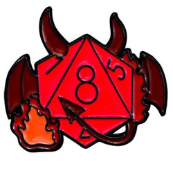 Metall RPG DND Anstecker -...