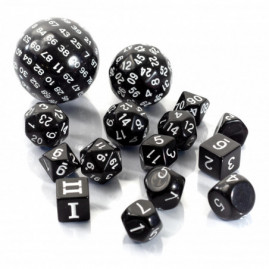 RPG Würfel Schwarzes Set 15...