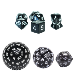RPG Würfel Schwarzes Set 10...