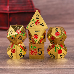 RPG Würfel Rosakrone Set 7...