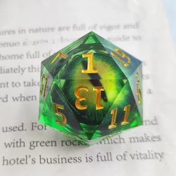 RPG Würfel Auge Grün...