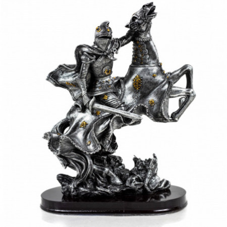 Metallfigur Ritter zu Pferd...