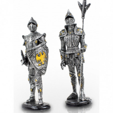 Set 2 Metallfiguren Ritter...