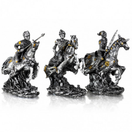 Set 3 Metallfiguren Ritter...