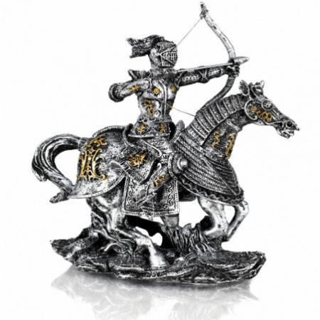 Metallfigur Ritter zu Pferd...