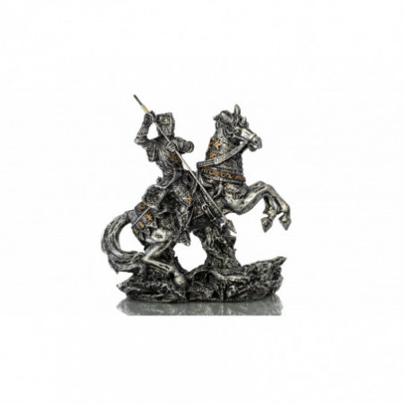 Metallfigur Ritter zu Pferd...