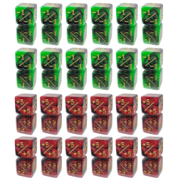 Set 24 Würfel W6 1,6 cm...