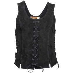 LEDERKORSETT CATY - SCHWARZ...
