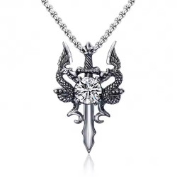 Silberne Metall Halskette...