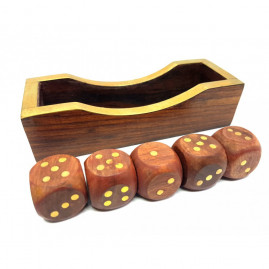 Holzset 5 Würfel W6 in der...