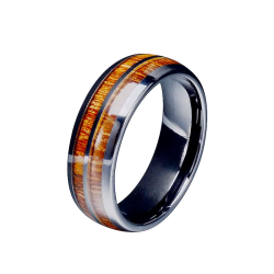 Schwarzer Ring Ring Holz...