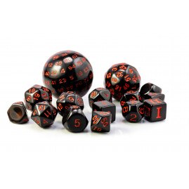 RPG Würfel Schwarz-Rotes...