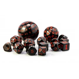 RPG Würfel Schwarz-Rotes...