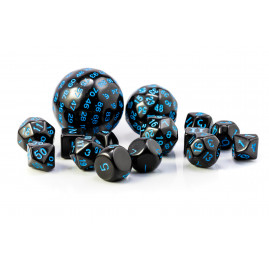 RPG Würfel Schwarz-Blau Set...