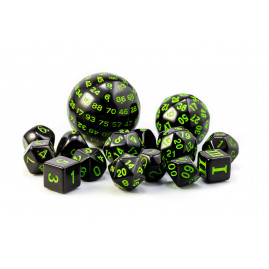 RPG Würfel Schwarz-Grünes...