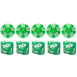 Set 10 Würfel W10 0-9 +...