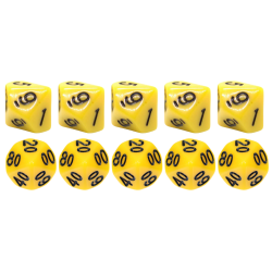 Set 10 Würfel W10 0-9 +...