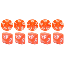 Set 10 Würfel W10 0-9 +...