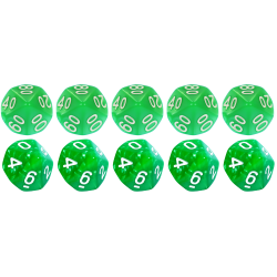 Set 10 Würfel W10 0-9 +...