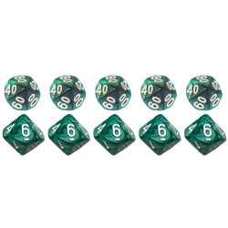 Set 10 Würfel W10 0-9 +...