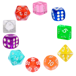 SET 10 RPG WÜRFEL D4 D6 D8...