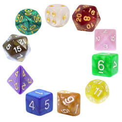 SET 10 RPG WÜRFEL W4 W6 W8...