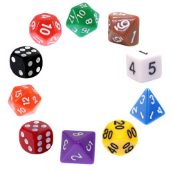 SET 10 RPG WÜRFEL W4 W6 W8...