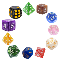 SET 10 RPG WÜRFEL W4 W6 W8...