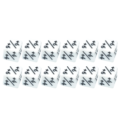 SET 12 WÜRFEL W6 1,6 CM...